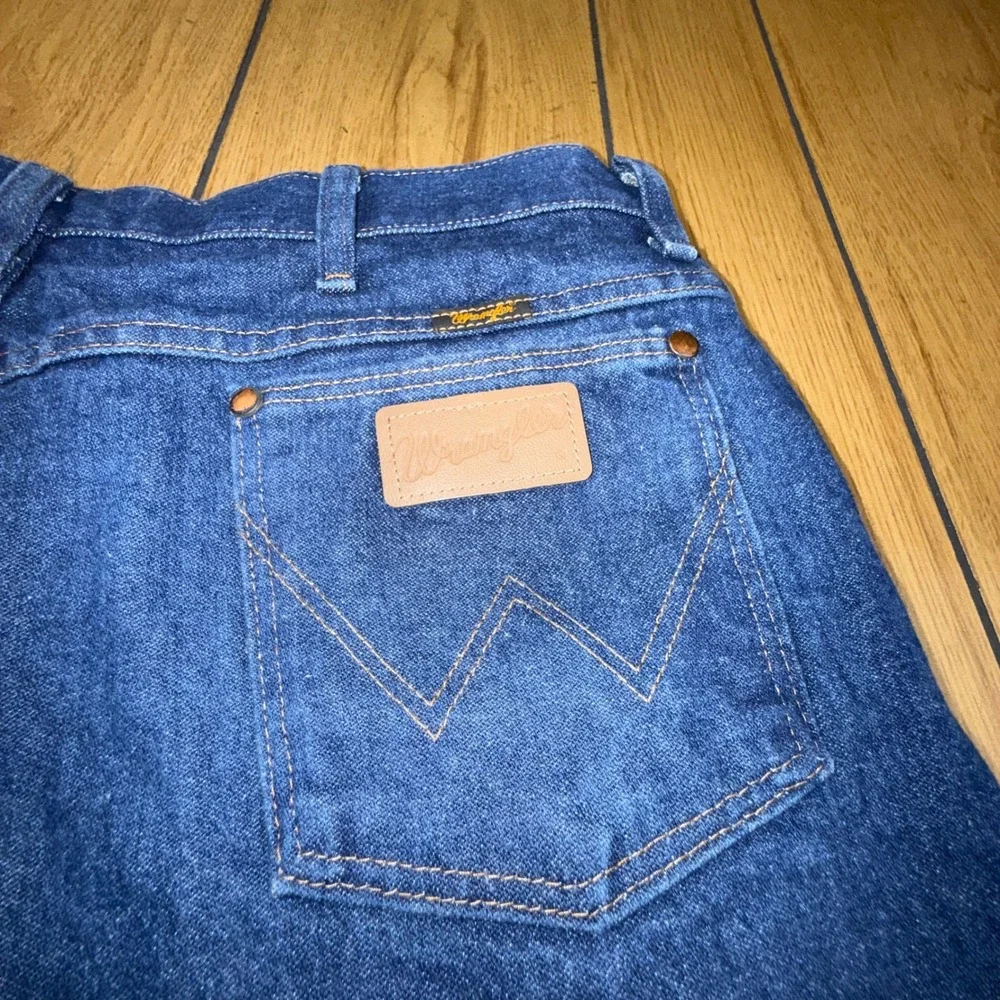 Wrangler 936PWD Cowboy Cut Slim Fit Jeans Mens 38x29 Blue Indigo Denim Straight
